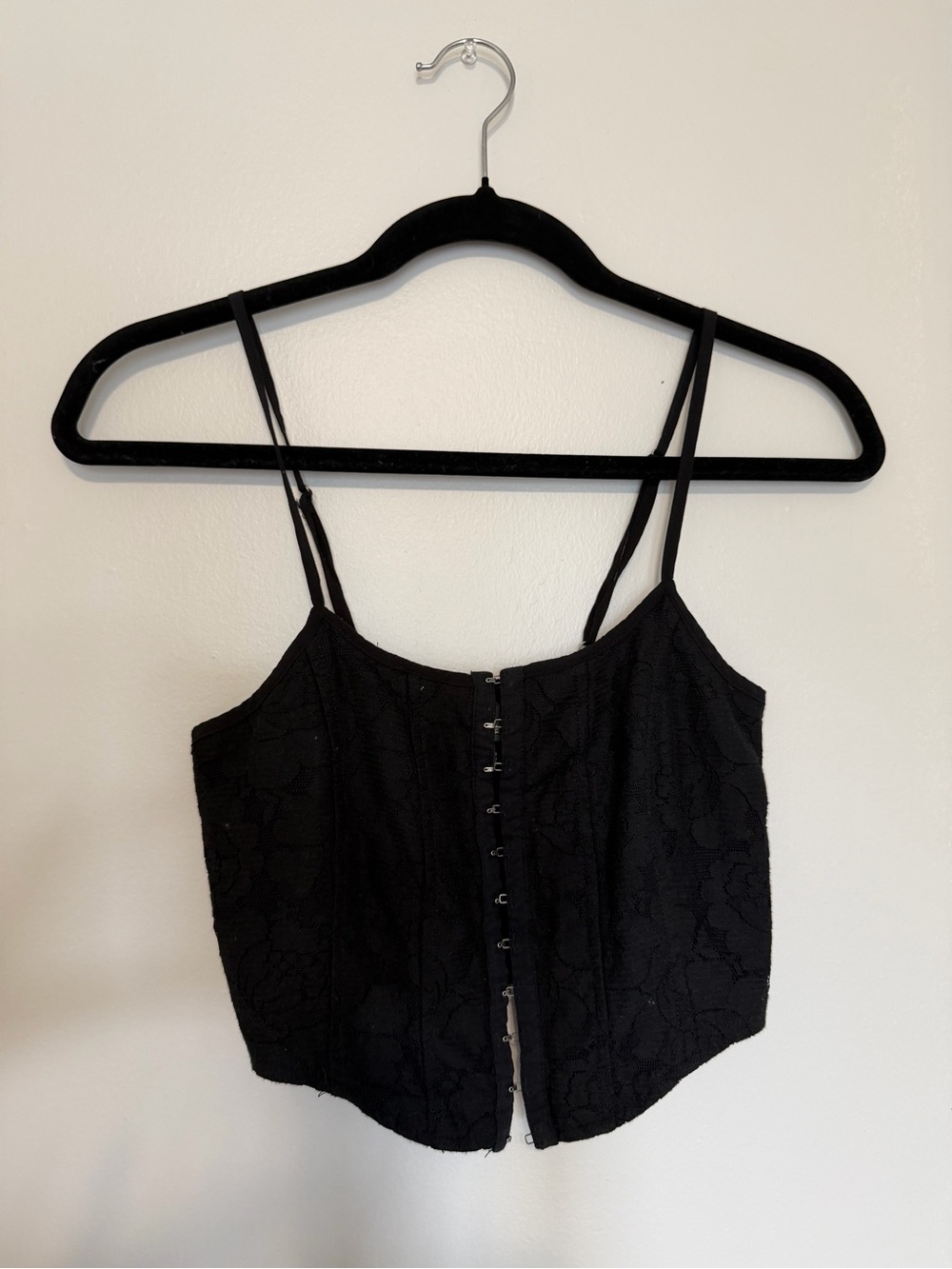 Wild Fable Black Lace Hook-and-Eye Cami